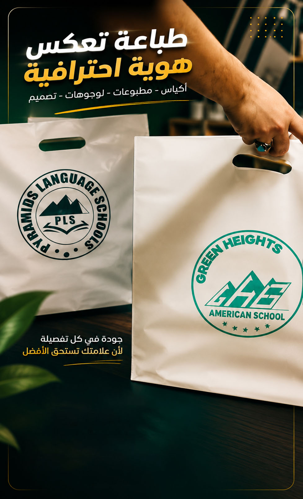 طباعة هوية بصرية على الأكياس